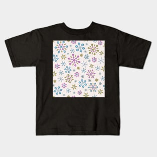 Scattered Snowflake Kids T-Shirt